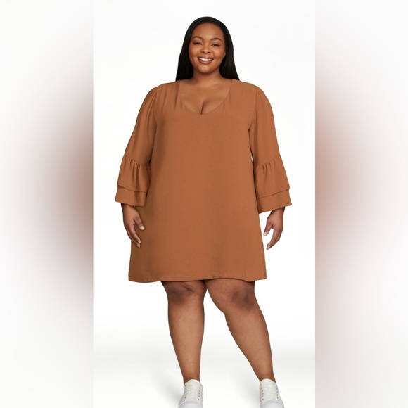 Nine Eight Dress XXXL Rust Brown - Picture 2 of 12
